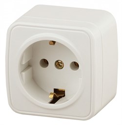 Intro 3-202-02 Розетка 2P+E Schuko, 16А-250В, IP20, ОУ, Polo, сл.кость (16/320/3840) Б0036127 - фото 76258