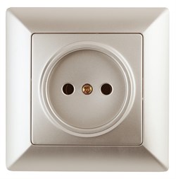 Intro Розетка Solo 4-201-04 без заземления 2P, 16А-250В, IP20, СУ, шампань Б0053644 - фото 76419