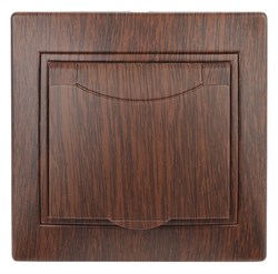 Intro 1-203-10 Розетка 2P+E Schuko с крышкой, 16А-250В, IP20, СУ, Plano, венге (10/100/1500) Б0053900 - фото 76433