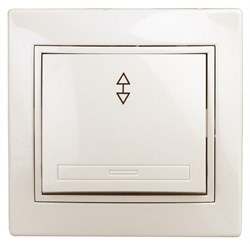Intro Переключатель Plano 1-103-02 одноклавишный 10А-250В, IP20, СУ, слоновая кость Б0053744 - фото 76611