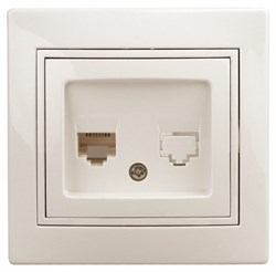 Intro 1-302-02 Розетка телефонная RJ11, IP20, СУ, Plano, сл.кость (10/200/2400) Б0027620 - фото 76688