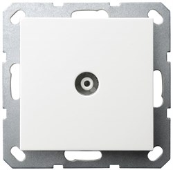 Jasmart G Белый глянцевый Розетка TV оконечная G6001W - фото 76736