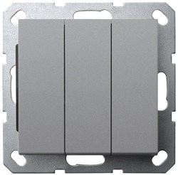 Jasmart G Алюминий Выключатель 3-кл 10A 250V~ G3031S - фото 76926