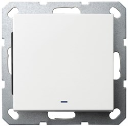 Jasmart G Белый глянцевый Выключатель 1-кл проходной с подсветкой 10A 250V~ G3012NW - фото 76946