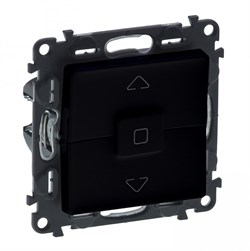 Legrand Valena Life Black выключатель управления для жалюзи и рольставней 6АХ 250В. С лицевой панелью. Безвинтовые зажимы, антрацит. 756329 - фото 77082