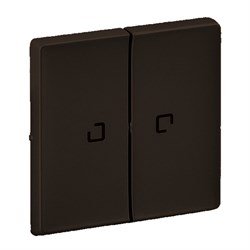 Legrand Valena Life Black лицевая панель для выключателя двухклавишного с подсветкой , антрацит. 756222 - фото 77089