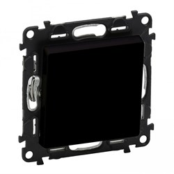 Legrand Valena Life Black переключатель 10АХ 250В с лицевой панелью. Безвинтовые зажимы, антрацит. 756316 - фото 77102