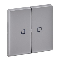 Legrand Valena Life алюминий клавиша 2-ая с подсветкой/индикацией 755222 - фото 77140