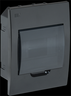 IEK KREPTA 3 Корпус пластиковый ЩРВ-П-6 IP41 черный скрыт.монтаж MKP12-V-06-41-K02 - фото 77414