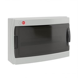 DKC Щиток настенный с дверцей 18 мод.,IP65, серый, с клеммным блоком 63А RB18W6TGD - фото 77597