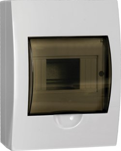 IEK GENERICA Корпус пластиковый ЩРН-П-6 черн. прозр. дверь IP41 MKP12-N-06-41-G - фото 77647