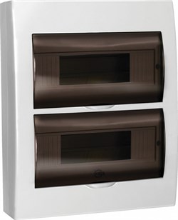 IEK GENERICA Корпус пластиковый ЩРН-П-24 черн. прозр. дверь IP41 MKP12-N-24-41-G - фото 77648