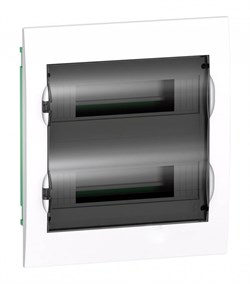 Systeme Electric EASY 9 Корпус встраиваемый с прозрачной дверью 2ряд/24мод, IP40, IK07, 63А, 2 клеммы EZ9E212S2FRU - фото 77869