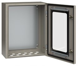 IEK Корпус металлический ЩМП-2-0 (500х400х220мм) У2 IP54 прозрачная дверь YKM11-02-54-1 - фото 78168