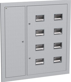 IEK LIGHT Корпус металлический ЩЭ-8-Э 36 IP31 (слаботочный отсек слева) LIGHT IND-MKM43-08-31-E-L - фото 78298
