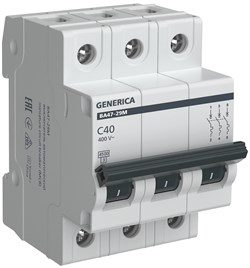 IEK GENERICA Авт. выкл. ВА47-29М 3P 40А 4,5кА C MVA21-3-040-C-G - фото 80120