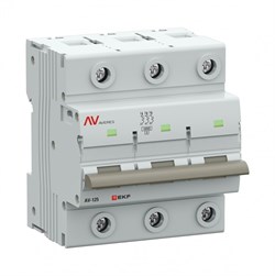 EKF Выключатель автоматический AV-125 3P 125A (C) 10kA AVERES mcb125-3-125C-av - фото 80807