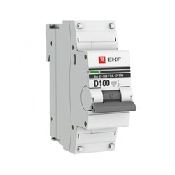 EKF PROxima ВА 47-100 Автоматический выключатель  (D) 1P 100А 10kA mcb47100-1-100D-pro - фото 81088