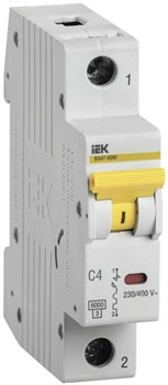 IEK KARAT Выключатель автоматический ВА47-60M 1Р 4А 6кА С MVA31-1-004-C - фото 81971