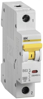 IEK KARAT Автоматический выключатель ВА47-60M 1Р 63А 6кА B MVA31-1-063-B - фото 82319