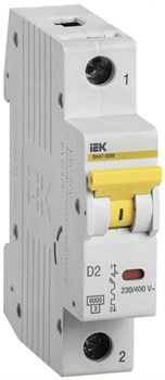 IEK KARAT Автоматический выключатель ВА47-60M 1Р 2А 6кА D MVA31-1-002-D - фото 82363