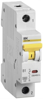 IEK KARAT Автоматический выключатель ВА47-60M 1Р 1А 6кА B MVA31-1-001-B - фото 82390