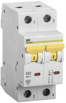 IEK KARAT Автоматический выключатель ВА47-60M 2Р 32А 6кА D MVA31-2-032-D - фото 82396