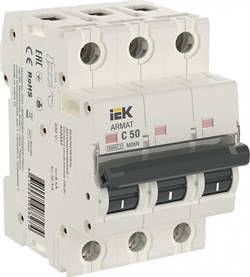 IEK ARMAT Автоматический выключатель M06N 3P C 50А AR-M06N-3-C050 - фото 82529