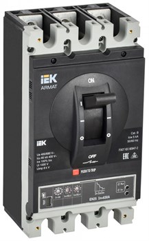IEK ARMAT Автоматический выключатель в литом корпусе 3P I 85кА 630А эл. станд. AR-MCCB-3I-085-0630A-ELSC - фото 82547