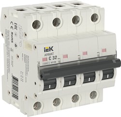 IEK ARMAT Автоматический выключатель M10N 4P C 32А AR-M10N-4-C032 - фото 82557