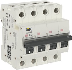 IEK ARMAT Автоматический выключатель M06N 4P C 3А AR-M06N-4-C003 - фото 82587