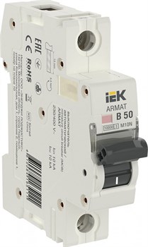IEK ARMAT Автоматический выключатель M10N 1P B 50А AR-M10N-1-B050 - фото 82658