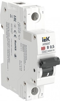 IEK ARMAT Автоматический выключатель M06N-DC 1P B 0,5А AR-M06N-1-B0D5DC - фото 82782