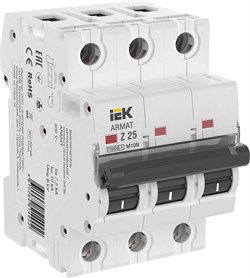 IEK ARMAT Автоматический выключатель M10N 3P Z 25А AR-M10N-3-Z025 - фото 83381