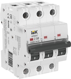 IEK ARMAT Автоматический выключатель M10N 3P Z 50А AR-M10N-3-Z050 - фото 83384