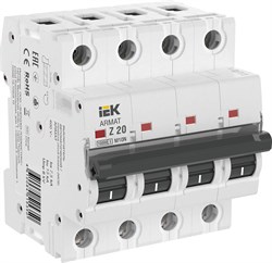 IEK ARMAT Автоматический выключатель M10N 4P Z 20А AR-M10N-4-Z020 - фото 83427