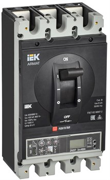 IEK ARMAT Автоматический выключатель в литом корпусе 3P H 100кА 400А эл. пр. AR-MCCB-3H-100-0400A-ELPC - фото 83664
