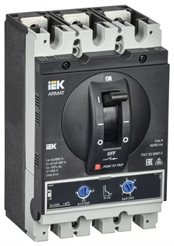IEK ARMAT Автоматический выключатель в литом корпусе 3P G 85кА 125А ТМ рег. AR-MCCB-3G-085-0125A-ATUC - фото 83699