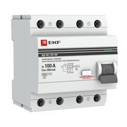 EKF PROxima ВД-100  УЗО 4P 100А/300мА (S) электромеханическое elcb-4-100-300S-em-pro - фото 83783