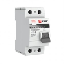 EKF PROxima ВД-100  УЗО 2P 25А/30мА (A) электромеханическое elcb-2-25-30-em-a-pro - фото 83860