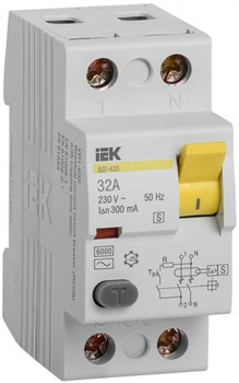 IEK KARAT Выключатель дифференциальный ВД1-63S 2Р 32А 300мА MDV12-2-032-300 - фото 84075