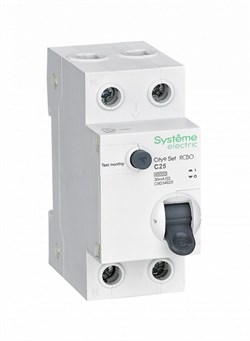Systeme Electric City9 Set Авт. выкл. диф. тока (АВДТ) 1P+N С 25А 4.5kA 30мА Тип-AС 230В C9D34625 - фото 84811