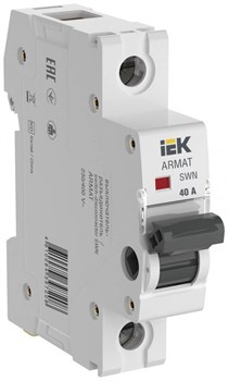 IEK ARMAT Выключатель нагрузки SWN 1P 40А AR-SWN-1-040 - фото 85307