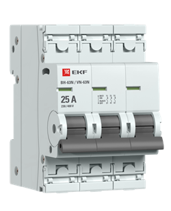EKF Выключатель нагрузки 3P 25А ВН-63N PROxima S63325 - фото 85317