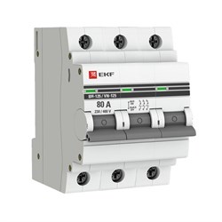EKF PROxima Выключатель нагрузки 3P 80А ВН-125 SL125-3-80-pro - фото 85708