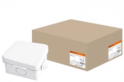 TDM Распаячная коробка ОП 65х65х50мм, крышка,  IP54, 4вх. SQ1401-0111 - фото 86440