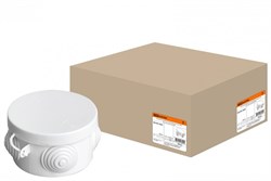 TDM Распаячная коробка ОП D65х40мм, крышка, IP54, 4вх. инд. штрихкод SQ1401-0501 - фото 86490