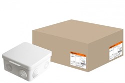 TDM Распаячная коробка ОП 100х100х55мм, крышка, IP54, 8вх. инд. штрихкод SQ1401-0513 - фото 86495