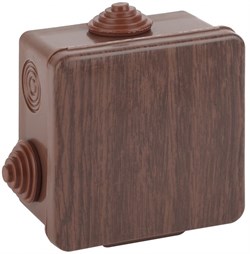 ЭРА KOR-65-65-50-4g-O Коробка распаячная открытой установки КОР (дуб) 65х65х50мм с гермовводами 4 вх. IP54 Б0043228 - фото 86599