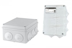 TDM Распаячная коробка ОП 150х110х70мм, крышка, IP55, 10 гермовводов, инд. штрихкод, SQ1401-1242 - фото 86691